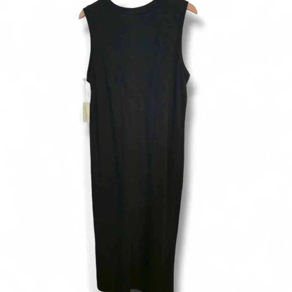 Universal Thread dress womens Large black tank midi sleeveless jersey NWT - Picture 2 of 7